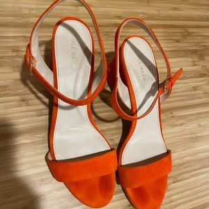 Size 8B Cole Haan Orange block heels